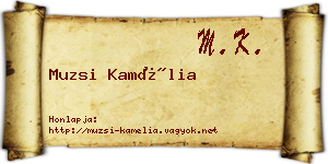 Muzsi Kamélia névjegykártya